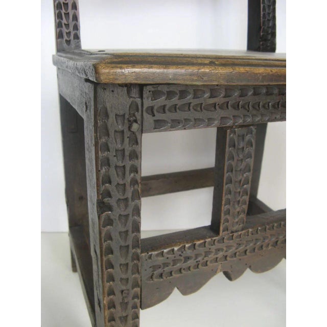 Spanish Colonial Chip Carved Mortise and Tenon Chair Chairish