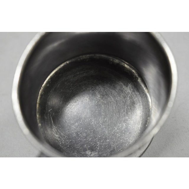 Antique Forbes Silver Co Art Nouveau Floral Monogramed Silver Plated Shaving Mug For Sale - Image 10 of 15