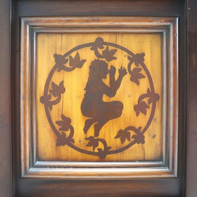 Traditional Prometheus Classical Carved Walnut & Figural Inlaid Bookcase C1890 For Sale - Image 3 of 18