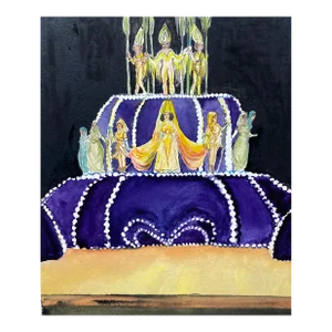1975 Sue Cohen Hollywood Revue Watercolor