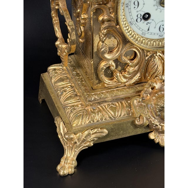 French Louis XV Revival Mantel Clock by AD Mougin, Late 19th Century For Sale - Image 10 of 18