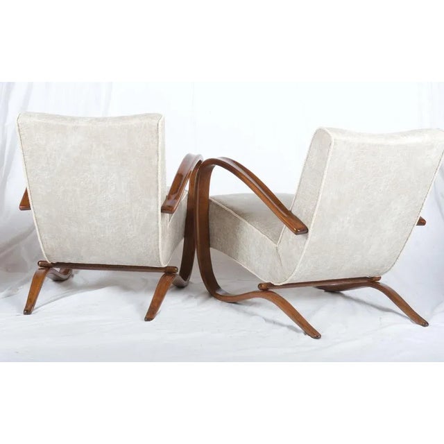 Beige Set of H269 Armchairs by Jindrich Halabala for Thonet, 1930s For Sale - Image 8 of 18