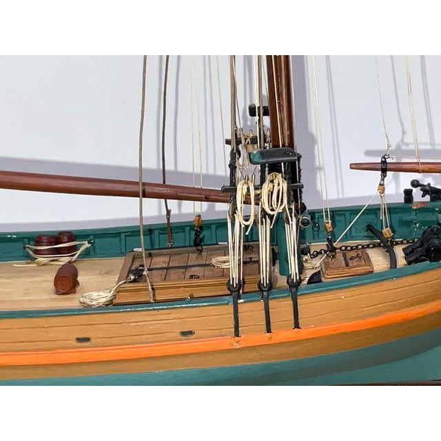 Nice boat model of the "Victorine", a famous Hudson River sloop that was built in 1845 in Piermont, New York. The model is...