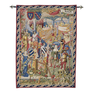 The King's Court Loom Woven Tapestry - 183 X 132 Cm (6'0" X 4'4") - Requires Rod Size 3