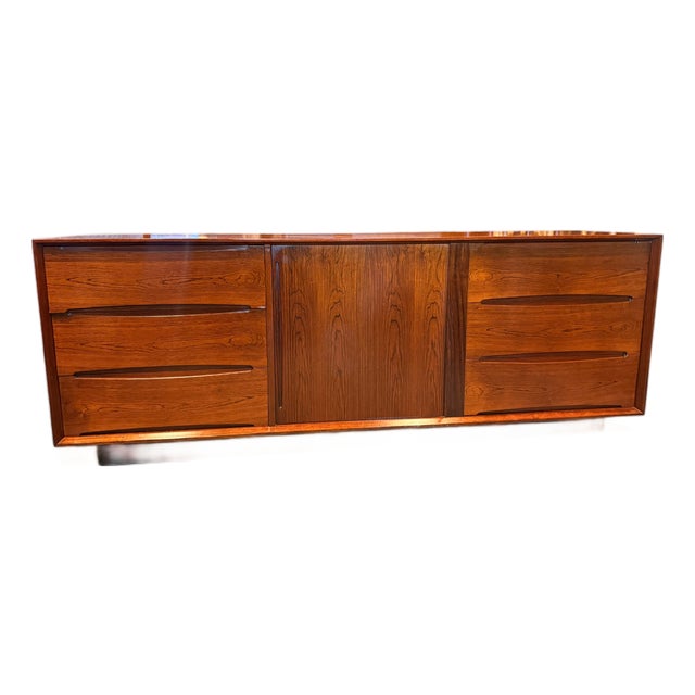 Vintage Danish Modern Rosewood Dresser or Sideboard by Dyrlund, Denmark For Sale