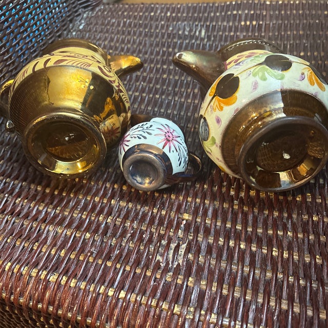 Pretty Antique English Copper Luster Pitchers Circa 1880- Set of 3 For Sale In Reno/Lake Tahoe - Image 6 of 6