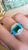 2020s Set in 18k Gold, Zambian Emerald, Natural Turquoise & Diamonds Engagement Ring, Size 6 For Sale - Image 5 of 8