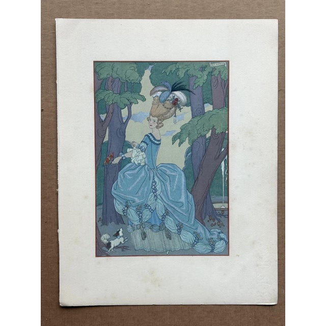 Up for sale is this beautiful, limited edition, hand-colored pochoir print by George Barbier. It is one of several we are...