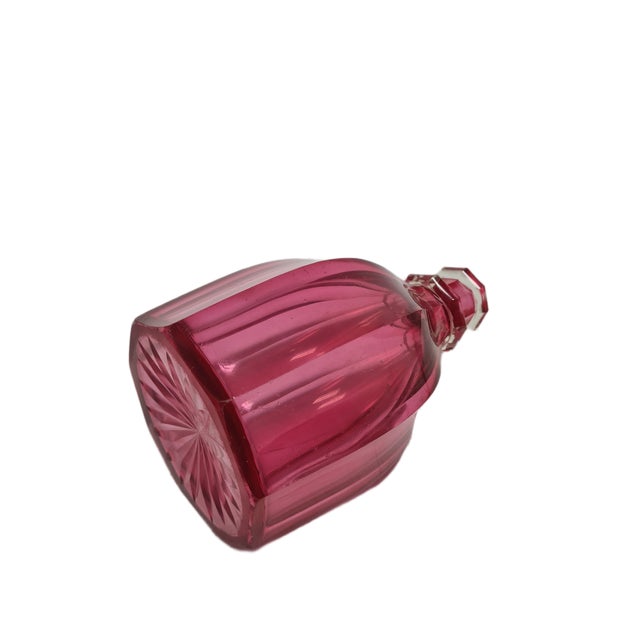 Biedermeier Rubin Carafe, Former Austrio-Hungarian Empire, 1890s For Sale - Image 9 of 14