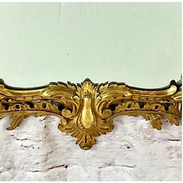 Chinese Chippendale Style Giltwood Mirror With Hoho Birds For Sale - Image 9 of 17