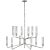 Casoria Large Two-Tier Chandelier in Polished Nickel with Clear Glass Designer: AERIN Canopy: 5" Round Mounting: Chain...