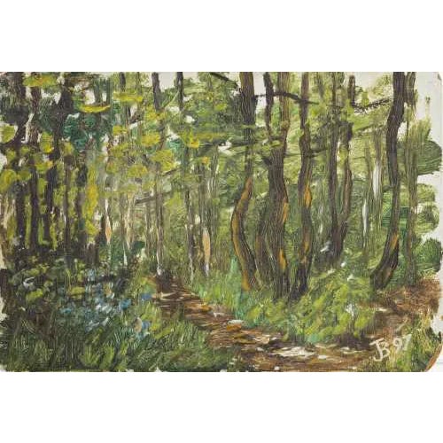 Julio Teixeira Bastos, Landscape, Oil on Cardboard For Sale