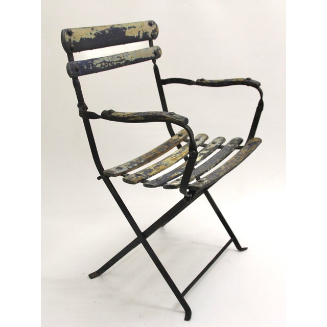 French Children's Garden Folding Chair, 1930s For Sale - Image 9 of 9