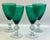 1930s Morgantown “Venetian Green” Water Goblets- Set of Four For Sale - Image 4 of 9