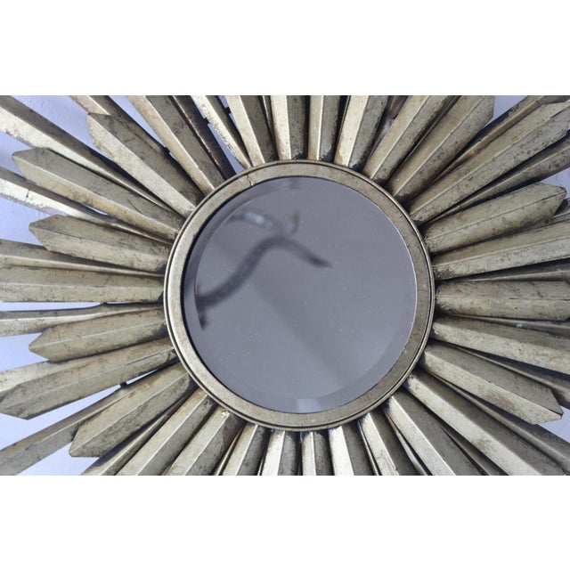 Gilt Metal Starburst Mirror For Sale In Miami - Image 6 of 13