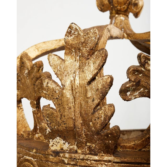 19th Century Pair of Italian Baroque Style Giltwood Bed Coronas For Sale - Image 10 of 12