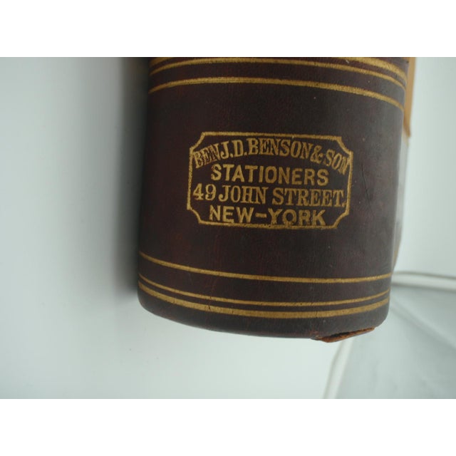 Antique Extra Large Leather Bank Journal Ledger #7 New York 1894-1896 For Sale - Image 14 of 15