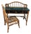 Vintage Chinoiserie, Burnt Bamboo and Rattan Desk and Chair in the British Colonial Style Chair Dimensions: 39 3/4” H X 17 1/4” Seat H , Seat D/ W 17” For Sale