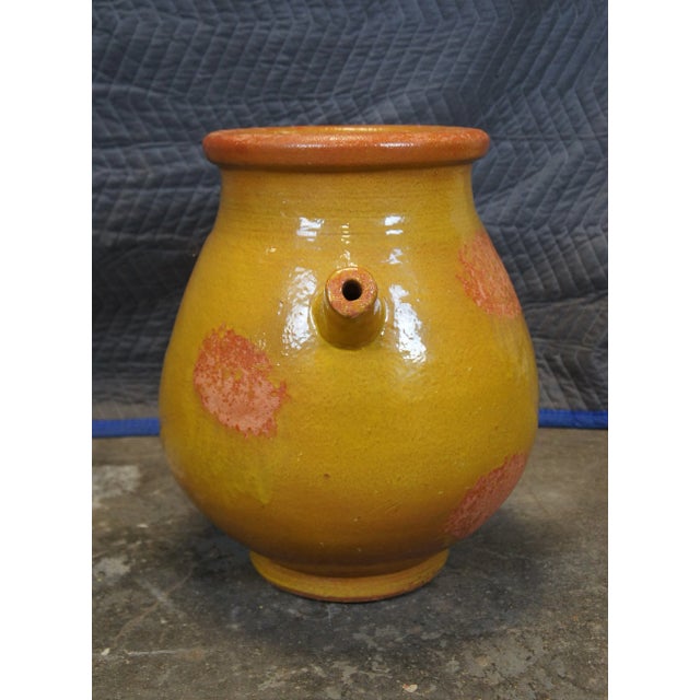 Antique French Ochre Terracotta Olive Oil Jar Jug Amphora Vase Vessel For Sale - Image 4 of 12