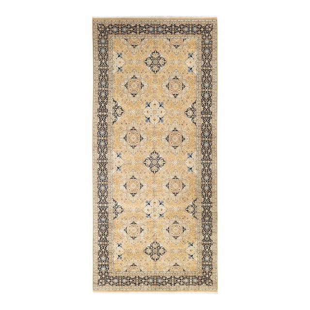 Mogul Collection Hand-Knotted Runner - Yellow 6' 1" x 13' 5" For Sale - Image 9 of 9