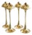 Mid-Century Modern Brass Oil Lamps from Hejl, Denmark, Set of 4 For Sale