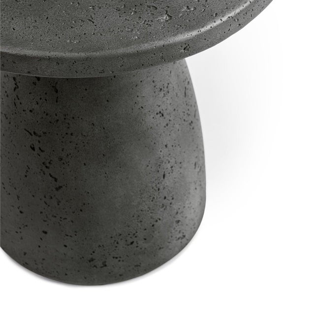 Contemporary Charcoal Hourglass Outdoor Side Table For Sale - Image 3 of 6