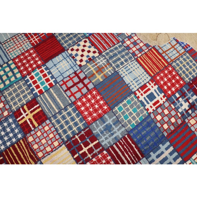 Textile Rare Room Size Large Dog American Hooked Rug For Sale - Image 7 of 18