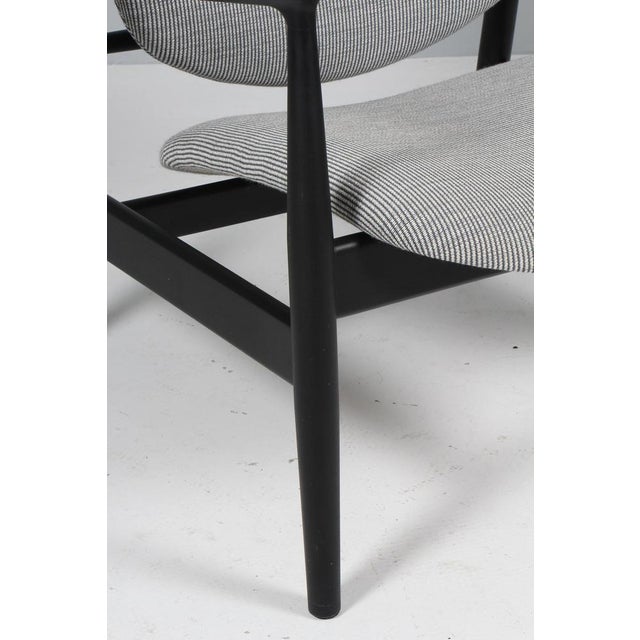 Lounge Chair in Fabric and Black Ash by Finn Juhl, France For Sale - Image 5 of 9