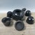 Traditional Late 19th Century Carved Faux Horn Dragon Teapot Set With Four Cups - 5 pcs with Box For Sale - Image 3 of 11