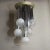 Suspension Chandelier With 7 Lights in Satin Glass, Italy, 1970s For Sale - Image 10 of 10