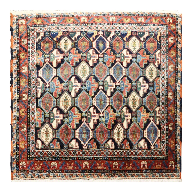 Antique Qashqai Bag/ Rug, Unusual For Sale