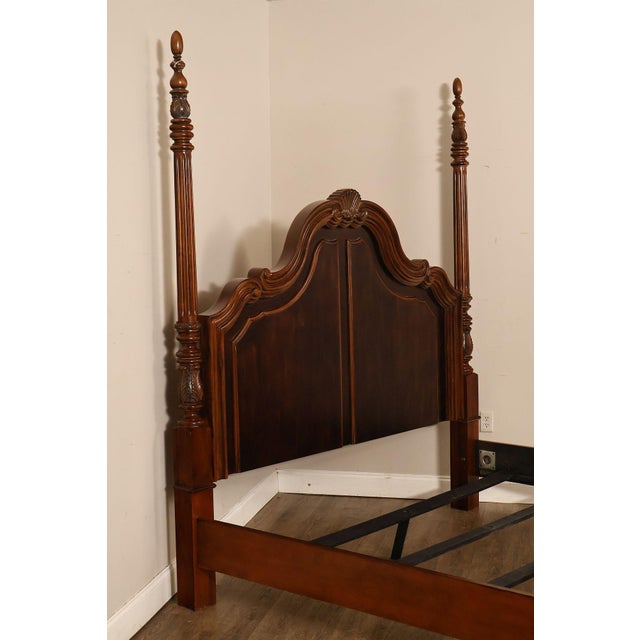 Rococo Pulaski Furniture 'St. Raphael' King Poster Bed For Sale - Image 3 of 18