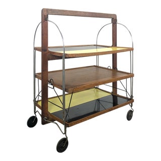 Vintage Serving Bar Cart For Sale