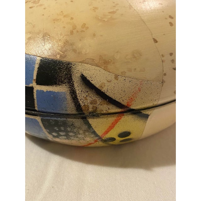Ceramic Modernist Raku Pottery Vessel by Ann Darling – Signed Studio Art For Sale - Image 7 of 10