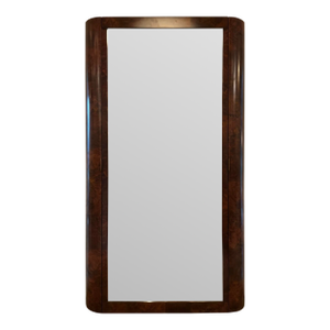 Jonathan Charles Modern Burl Mahogany Jacques Full Length Storage Mirror