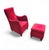 Set of Senta Armchair and Ottoman in Red Velvet by Gerard van den Berg for Wittmann For Sale - Image 16 of 18