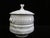 Raku fired crackle glaze studio pottery vase in white with gray crackle effect and surprise teal green interior. Features...