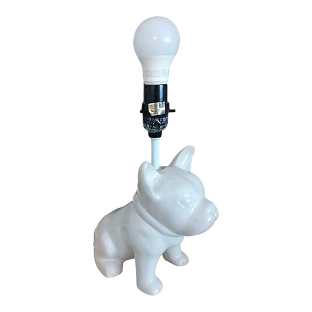 2015 Baby Bulldog Frenchie Dog Lover Lamp Spotlight Decor White Pet Works For Sale