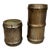 Faux Gold Wash Finish Bamboo Candlestick - a Pair For Sale