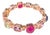 Bochic “Capri” Vintage Ruby, Amethyst & Sapphire Bangle - 18K Gold & silver For Sale