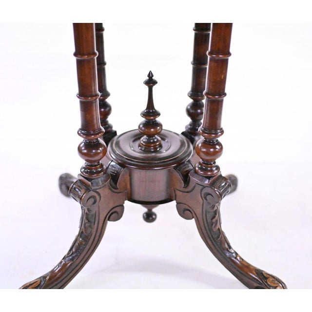 Edwardian Card Table in Walnut, 1910s For Sale - Image 3 of 13