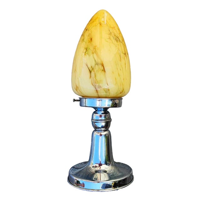 Art Deco Nickel-Plated Brass Ceiling Lamp, 1920s For Sale