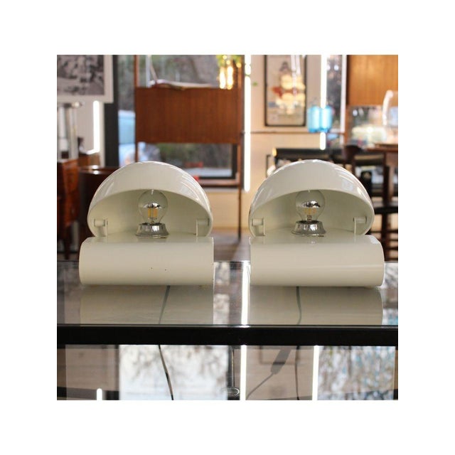 Guzzini Bedside Lamps from Iguzzini, 1970s, Set of 2 For Sale - Image 4 of 15