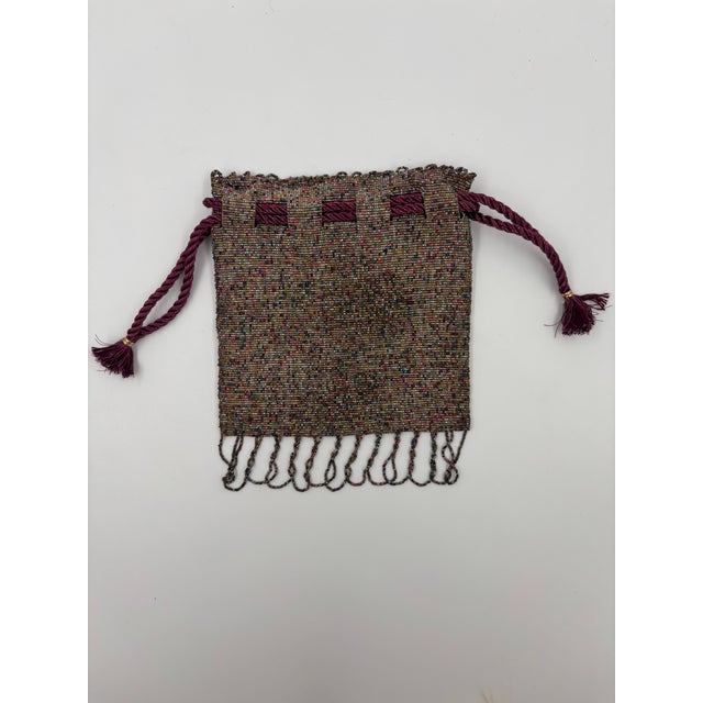 Boho Chic Mid 20th Century Purple Multicolor Purse For Sale - Image 3 of 7