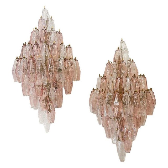 Murano Glass Polyhedral Wall Sconces attributed to Carlo Scarpa for Venini, 1960s, Set of 2 For Sale - Image 10 of 10