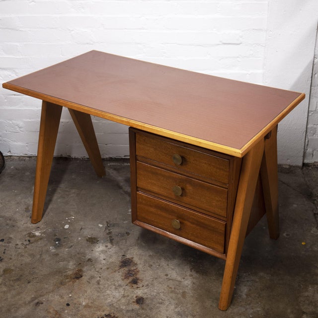 Mid-Century Teak Desk with Formica Top, 1960s For Sale - Image 11 of 12