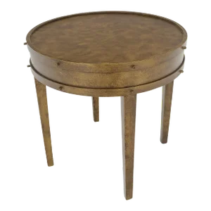 Steampunk Style Faux Bronze Patina All Steel Metal Side End Table Lamp