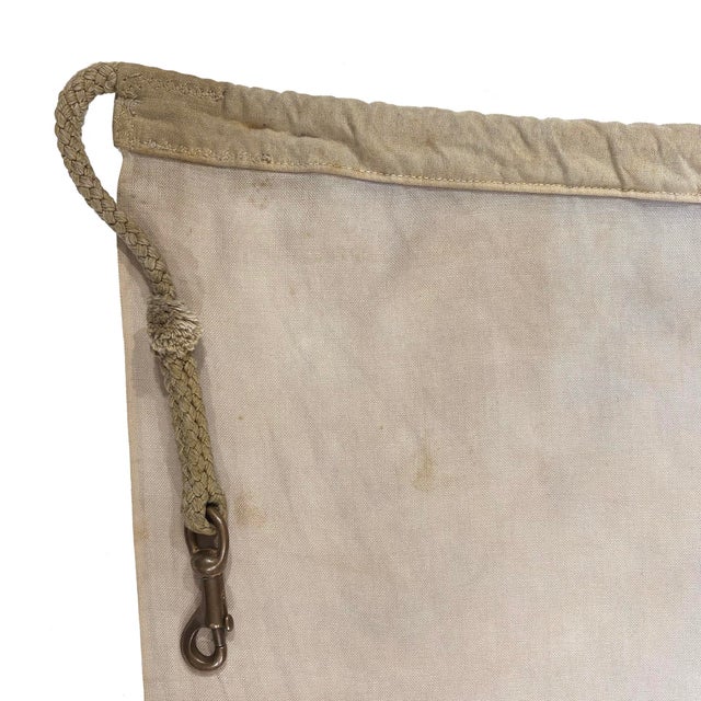 This large vintage signal flag is made from a thin cotton cloth, with fully sewn design. Flag has been newly laundered...