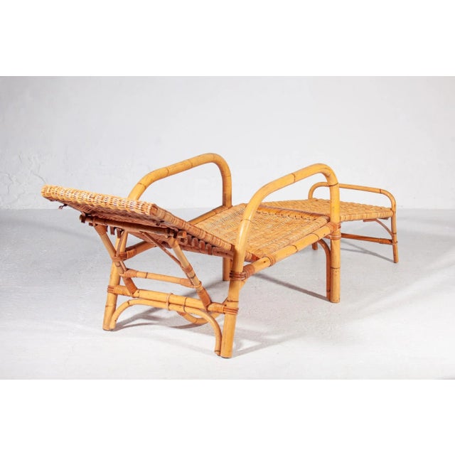 Bamboo & Rattan Easy Chair, Italy, 1960s For Sale - Image 6 of 12
