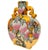 Chinoiserie Mid 20th Century Chinese Gold Mirrored Moon Flask Vase With Pink Peaches For Sale - Image 3 of 9